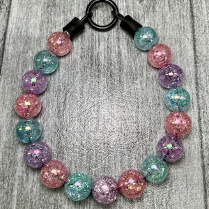 Fantasy Light Crackle, Beaded Dog Collar (20mm Beads)