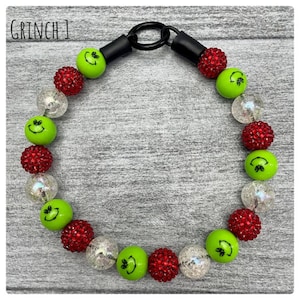 Grinchmas, Beaded dog collar (20mm Beads)
