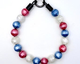 Lady Liberty, Beaded Dog Collar (20mm Beads)