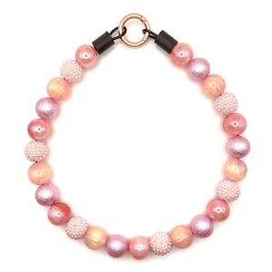 Pink Flare, Beaded Dog Collar (20mm Beads)