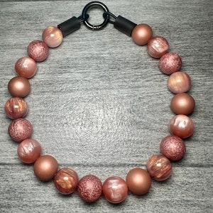 Raspberry Lemonade, Beaded Dog Collar (20mm Beads)