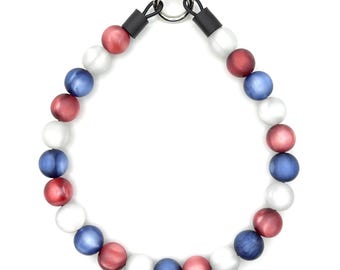 Independence Day, Beaded Dog Collar