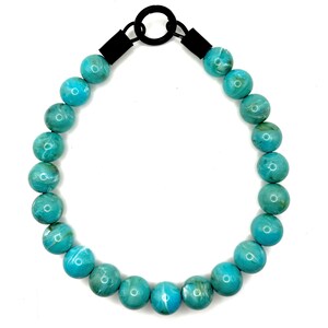 Turquoise, Beaded Dog Collar (20mm Beads)