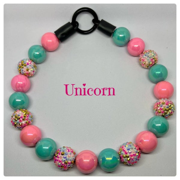 Unicorn, Beaded Dog Collar