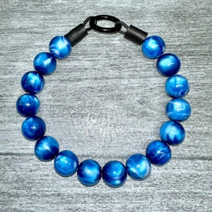 Sapphire, Beaded Dog Collar (20mm Beads)