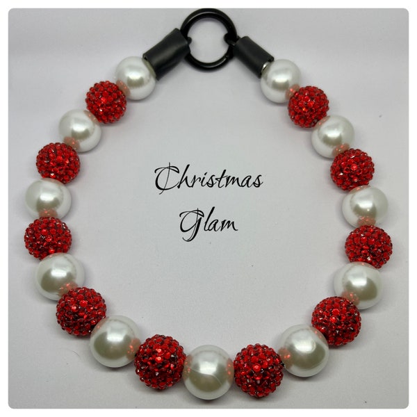 Christmas Glam, Beaded dog collar