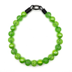 Lime Time, Beaded Dog Collar (20mm Beads)
