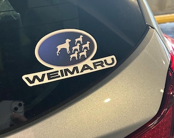 Weimaru, Weimaraner Car Decal, Dog Sticker, Weimaraner Vinyl Decal, Car Window Decoration, Pet Lover Gift, Dog Breed Car Accessory