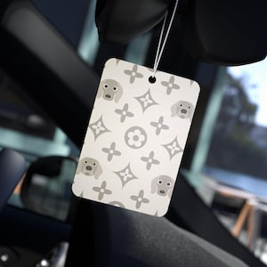 Gray Ghost Chic Design, Stylish Weimaraner Car Air Freshener, Dog Lover Gift, Luxury-Inspired Scent, Trendy Car Acce