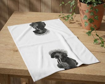 Weimaraner Dog Hand Towel: Funny Spa Bathroom Decor for Dog Lovers