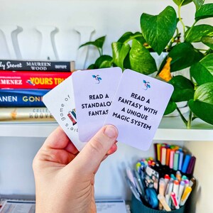 Cartes Fantasy TBR imprimables | À lire | Que lire ensuite | Jeu de cartes | Jeu TBR | Réserver un cadeau | Cadeaux livresques | Lecteur présent | Pot TBR