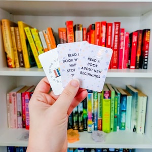 Cartes TBR printanières imprimables | À lire | Que lire ensuite | Jeu de cartes | Jeu TBR | Réserver un cadeau | Cadeaux livresques | Lecteur présent | Pot TBR