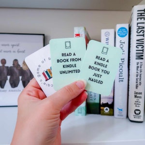 Kindle + Buch-Abonnement TBR Karten Printable | Gelesen werden | Was du als nächstes lesen solltest | Kartenspiel | TBR Spiel | Buch Geschenk | Bücherwurm Geschenke | TBR Glas