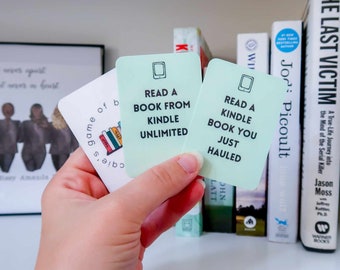 Kindle + Book Subscription TBR Cards Printable | To Be Read | What To Read Next | Card Deck | TBR Game | Book Gift | Bookish Gifts | TBR Jar