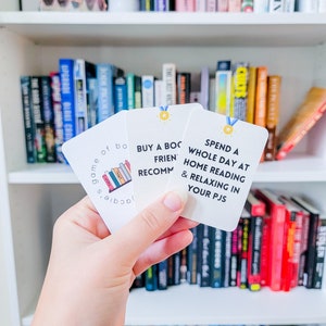 Belohnung TBR Karten zum Ausdrucken | Gelesen werden | Was du als nächstes lesen solltest | Kartenspiel | TBR Spiel | Buch Geschenk | Bücherwurm Geschenke | Leseratte | TBR Glas