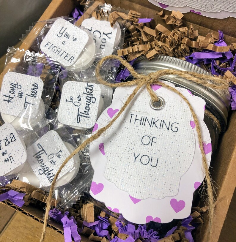 EncourageMINTS Purple Hearts Theme Gift for Cancer Patient Etsy