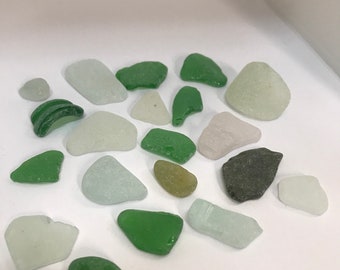 20 pieces of genuine sea glass