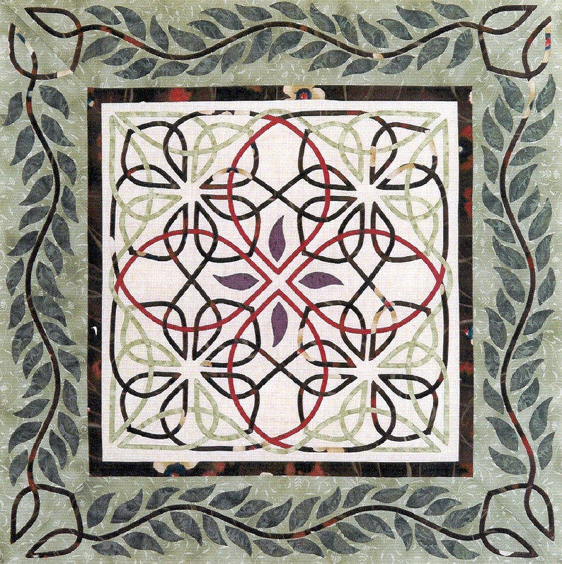 Celtic Purple Appliqué Quilting Pattern PDF Download Etsy