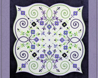 Purple Poppies Appliqué Quilting Pattern