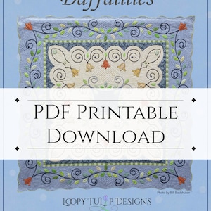 Daffalilies Appliqué Quilt Pattern PDF Download