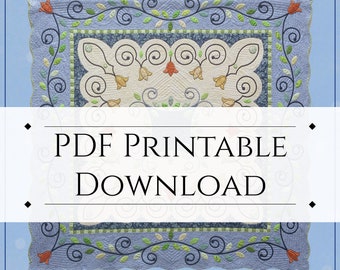 Daffalilies Appliqué Quilt Pattern PDF Download