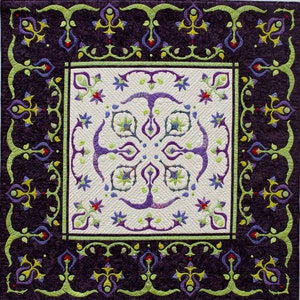 Dornen und Disteln handgemachte Kunst Decke Wandbehang