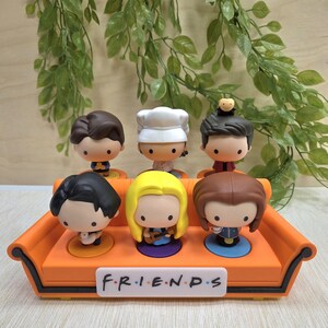 Orange FRIENDS display sofa from McDonald's + KEYCHAIN!