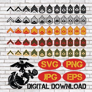 Marines svg, eingetragene Ranglisten-Insignia png, USMC Corps Eagle Globe Anchor Sergeant Major Master Gunnery Lance Corporal Privater Erster Stab