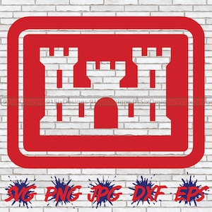 US Army Corps of Engineers SVG, Combat Engineer Cut File, Badge SVG Uniform Design Insignia Military Armed Forces Usa Patriot Country Png