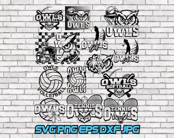 Owls Basketball svg, Owls Football png, Owls Tennis, Owls Softball, Owls Baseball, Owls volleyball, Owls cheer, jpg, eps, dxf
