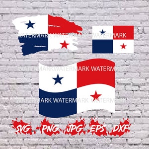 Panama Flag SVG, Panamanian Flag Vector, Distressed, Shirt Design Sublimation Cricut Silhouette Graphic PNG Instant Download Image File Jpg