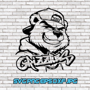Grizzlies svg, Grizzly Mascot png, School logo, Digital Download, Basketball, Football, Baseball, Softball, Team, Claw Scratch, Soccer, Golf
