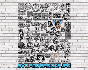 Mustangs svg, Mustangs png, Mustang svg, Mustang png, Digital Download, Sublimation, School Mascot, Game Day, Field Day, Template, Stencil