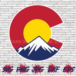 Colorado SVG, Colorado Flag SVG, Rocky Mountain Vector File, Print Instant Download Art, Denver, Aurora, Shirt Design PNG Cricut Silhouette
