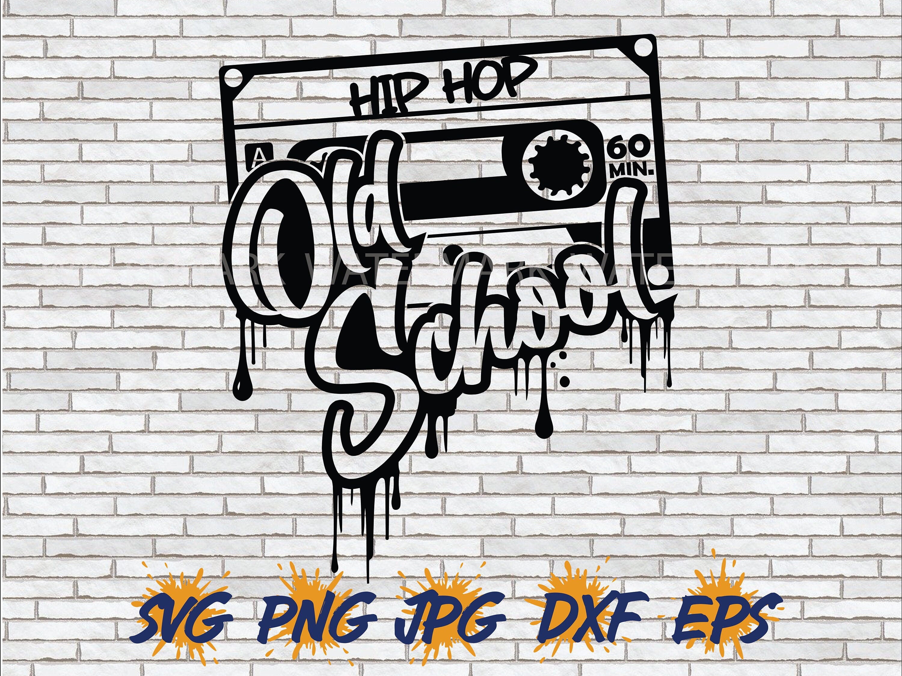 Old School Hip Hop SVG, Graffiti Drip PNG, Old School Music