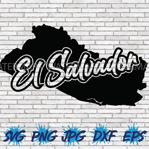 El Salvador SVG, El Salvador Map Outline Vector, Central America Graphic Design Image Download Png Cricut Silhouette Republic Patriot File