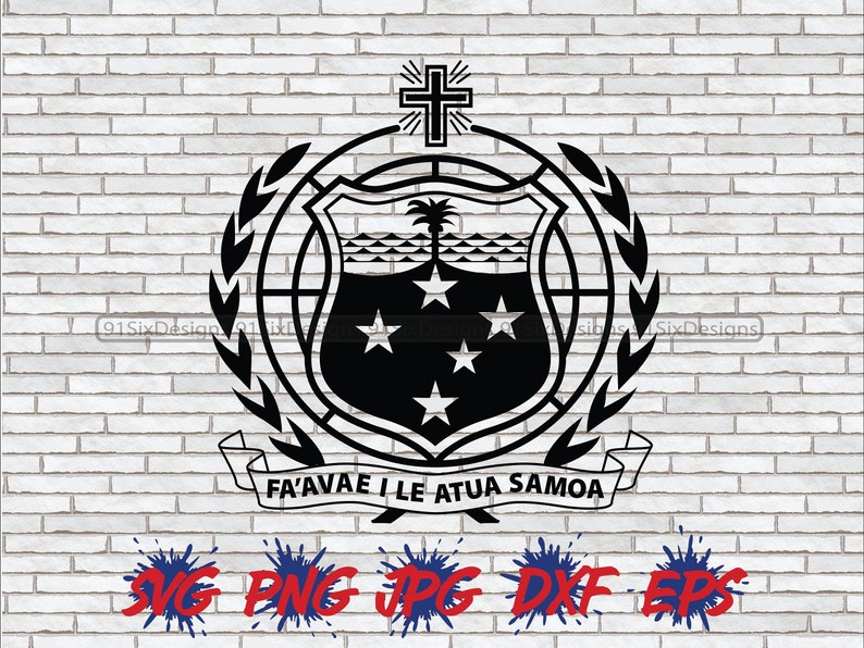Sheild Samoa Samoa Coat of Arms SVG, Samoan SVG, Samos Png Instant Download Cut File ...