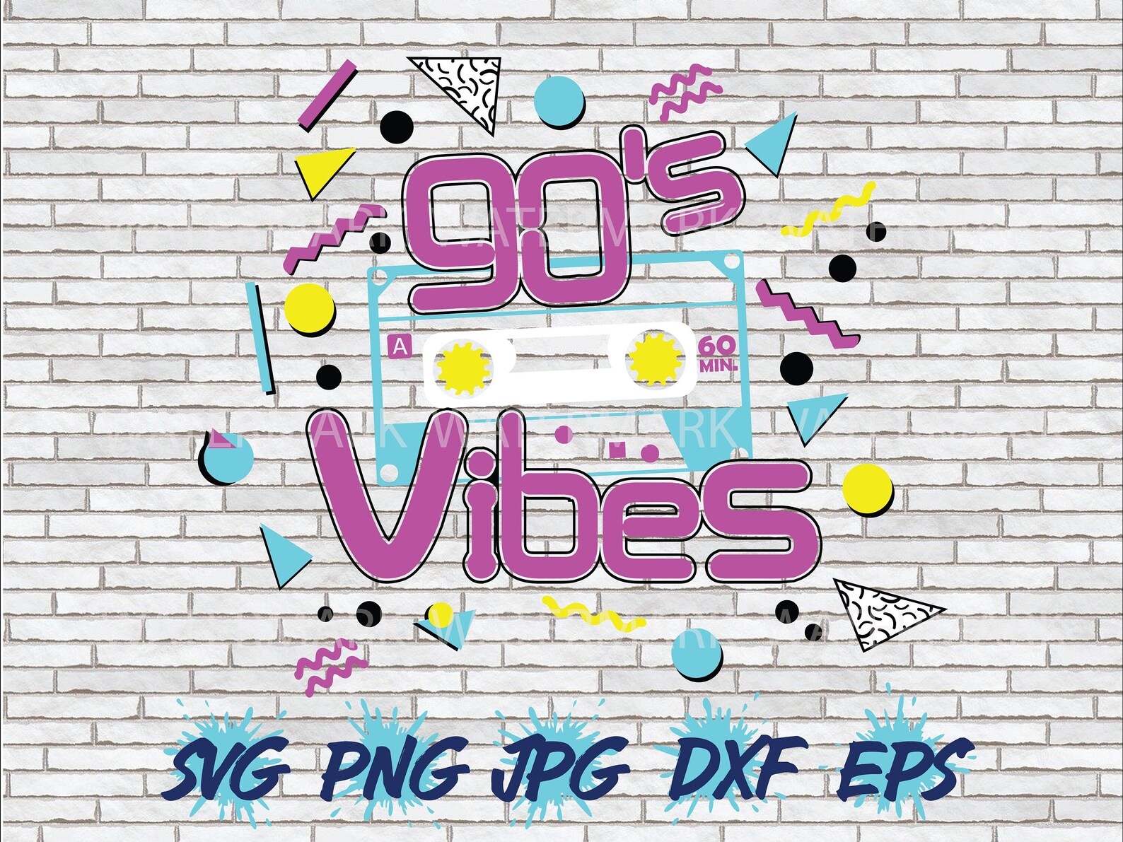 90s SVG, 90's SVG, Cassette Tape SVG, Mix Tape, Retro Throwback Hip Hop ...