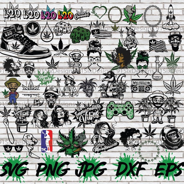 Weed SVG Bundle, leaf, Smoking PNG, Cannabis, Trippy, Marijuana, Stoner, Vector Files, Smoke Weed, 420 Pot, Glass Bong, Mini Bong Svg, Water