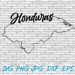 Honduras Map SVG, Honduras SVG, Honduras PNG, Honduras Flag Cut File Download, Shirt Design Wall Art Decor Cricut Silhouette Central America