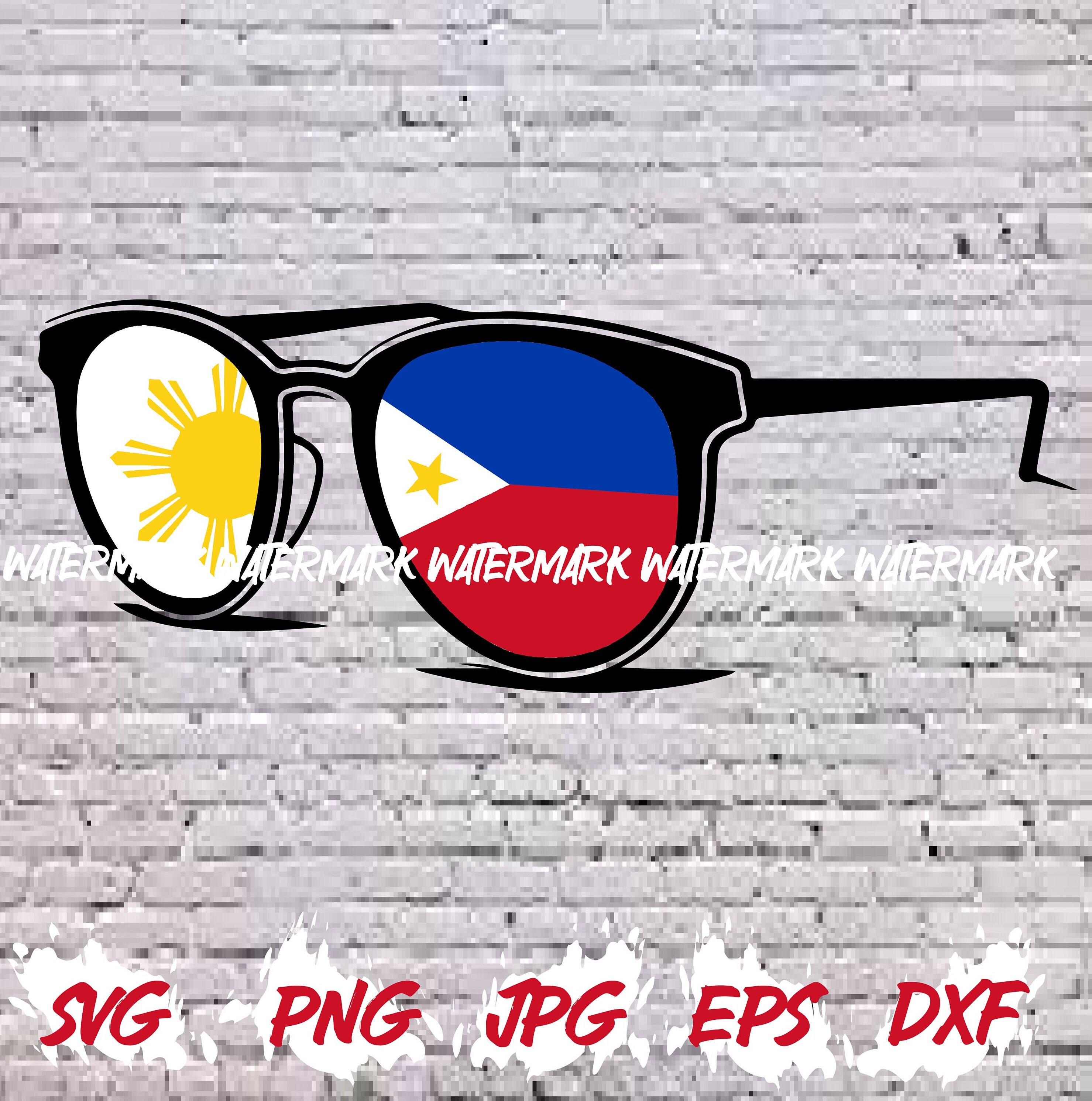 Philippines SVG Filipino Sunglasses Vector Image File -