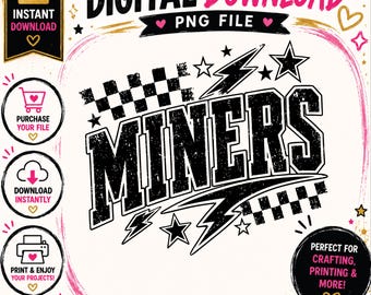 Miners Mascot PNG Digital Download