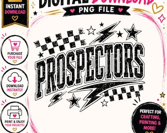 Prospectors Mascot PNG Digital Download