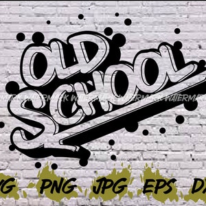 Old School SVG Throwback 90er 90er 80er 80er Retro Vintage Graffiti Rap Hip Hop Party Musikliebhaber Geschenk Retro Musik Png Geschenk für Musikliebe