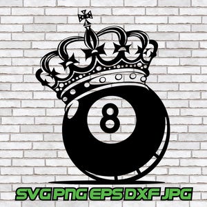 8 Ball svg, Billiards png, Pool, Digital Download, Gift for Pool Hall, Rack em Up, Corner Pocket, Sublimation, Shirt Design, jpg, eps, dxf