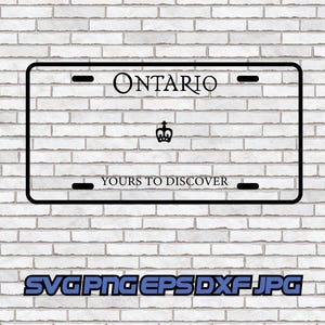 Ontario License Plate svg, Canada png, License Plate Frame Template Sublimation Outline Stencil Download Cut File Cricut Silhouette eps jpg