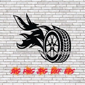 Tire SVG, Car SVG Cut File, Drag Racing, Burnout, Burn Rubber, Street Racing, JDM, Cricut, Silhouette, Shirt Design, Driver Driving Cars Png