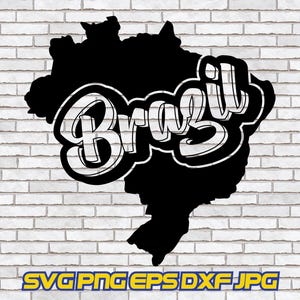 Brazil svg, Brazilian Map Outline, Brasil png, Shirt Design Wall Art Decor Cut File Cricut Silhouette Tumbler Digital Download Vacation jpg