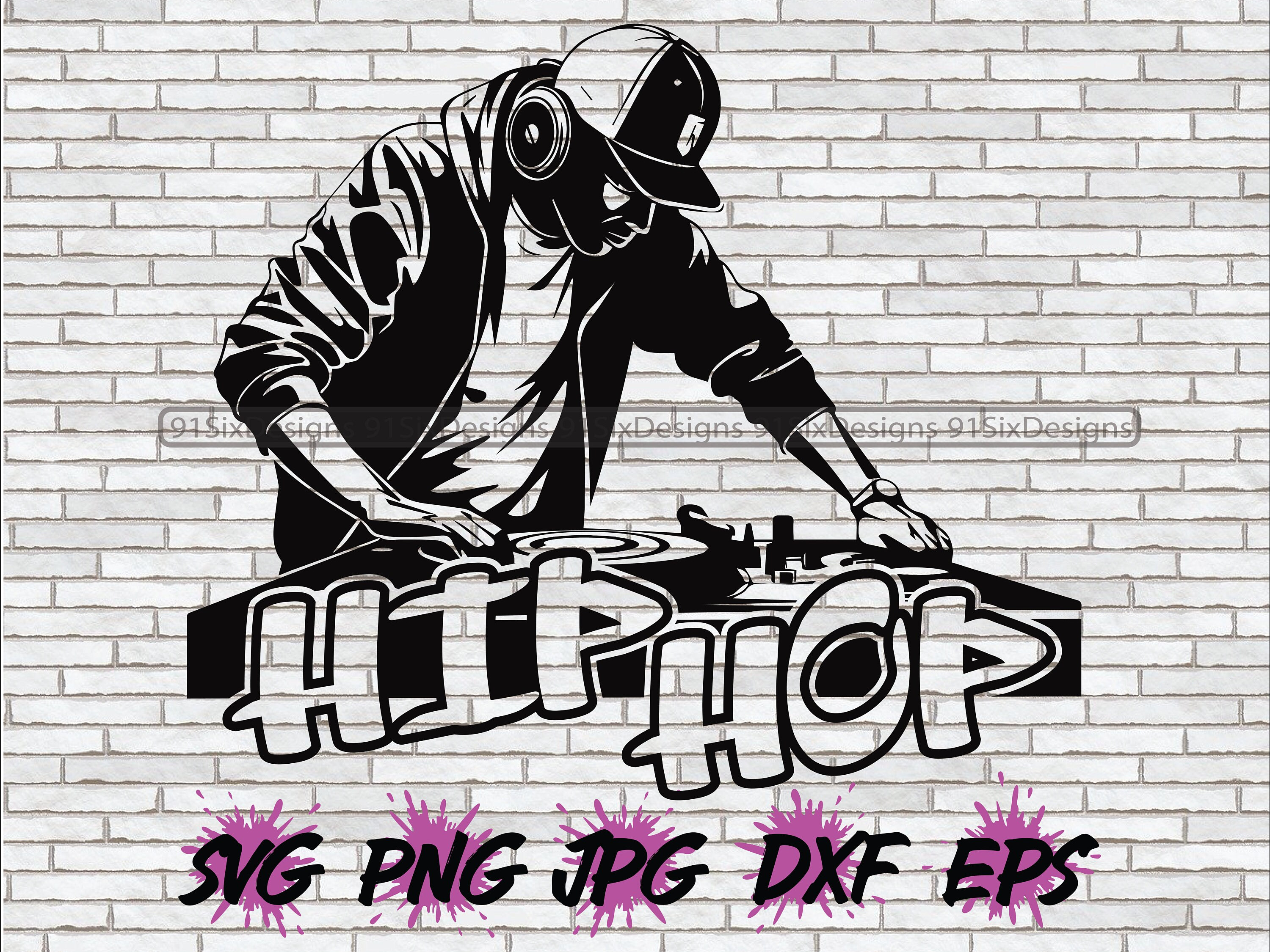 Hip Hop DJ SVG, Rapper PNG, Rap Party Sublimation Cricut