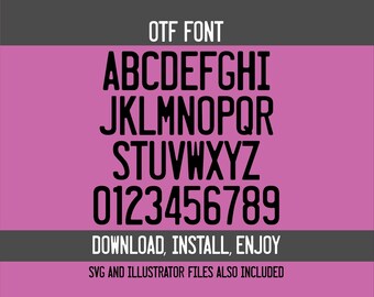 License Plate Font (Instant Download)